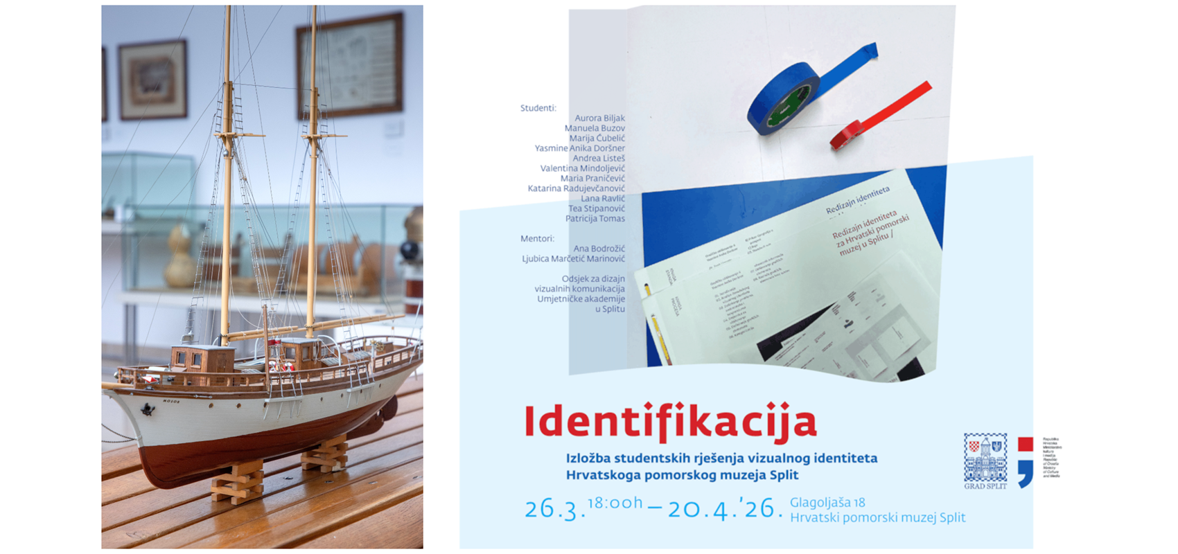 „Identifikacija“ - izložba studentskih rješenja vizualnog identiteta Hrvatskoga pomorskog muzeja Split